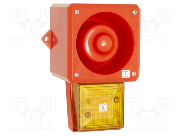 Signaller: lighting-sound; 48VDC; siren,flashing light; LED; IP66