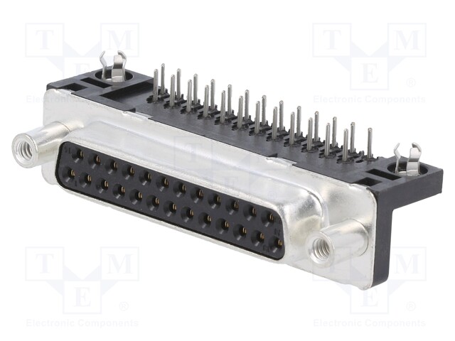 CONNECTOR, D SUB, RECEPTACLE, 25 POSITION