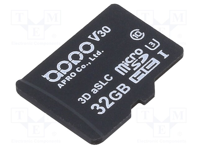 Memory card; industrial; 3D aSLC,microSDHC; 32GB; -25÷85°C