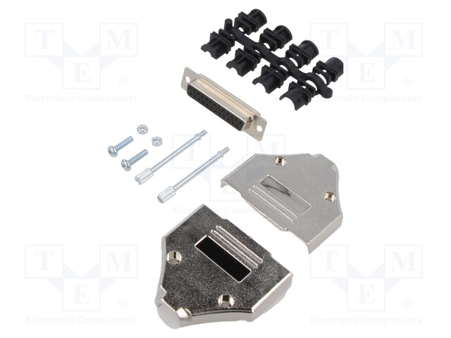 D-Sub; PIN: 25; plug; female; for cable; straight; soldering