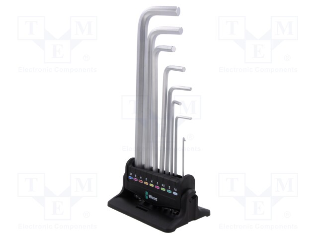 Wrenches set; Hex Plus key,spherical; 9pcs.
