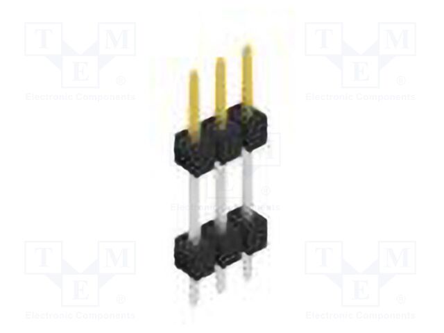 Connector: pin strips; pin header; male; PIN: 3; 2.54mm; THT; 1x3