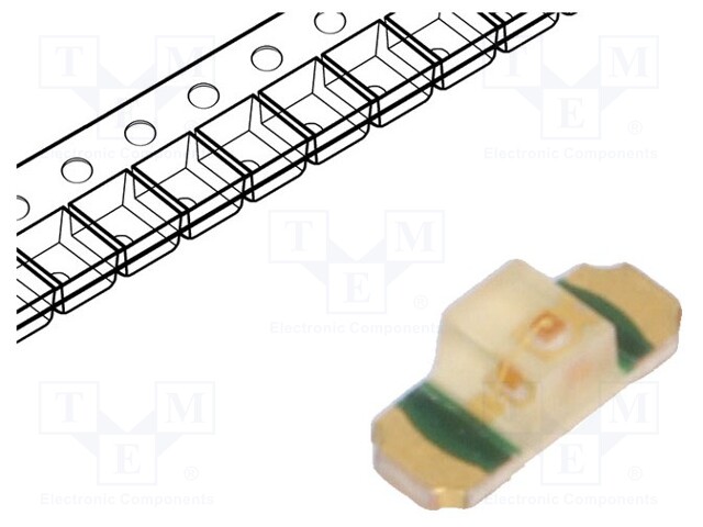 LED; SMD; 1305; yellow green; 5.6÷16mcd; 3.4x1.25x1.1mm; 2.2V; 20mA