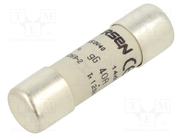 Fuse: fuse; gG; 40A; 500VAC; ceramic; 14x51mm