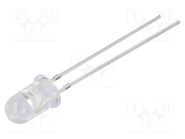 LED; 5mm; green; 8400÷10000mcd; 90°; Front: convex; 2.7÷3VDC; 150mW