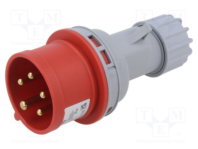 Connector: AC supply; plug; male; 16A; IEC 60309; IP44; PIN: 5E-12