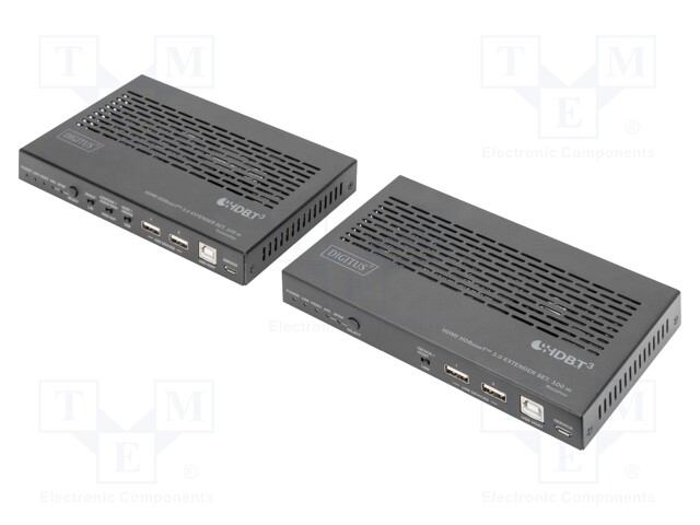 HDMI extender; HDCP 2.2,HDMI 2.0,PoE,USB 2.0; black; 100m