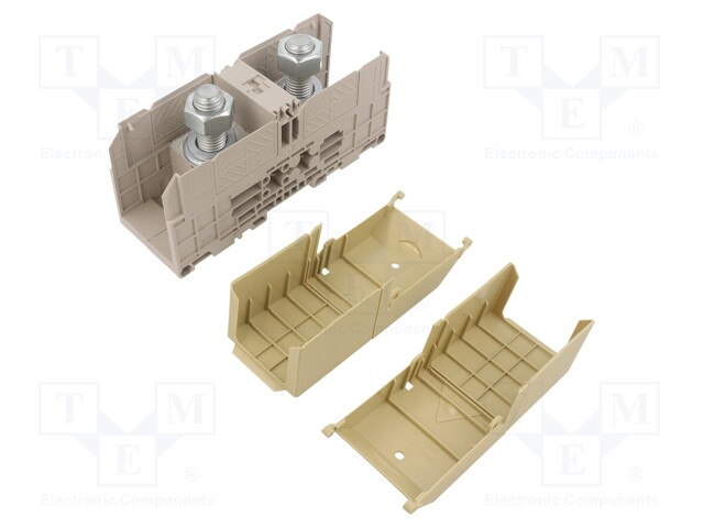Splice terminal: rail; beige