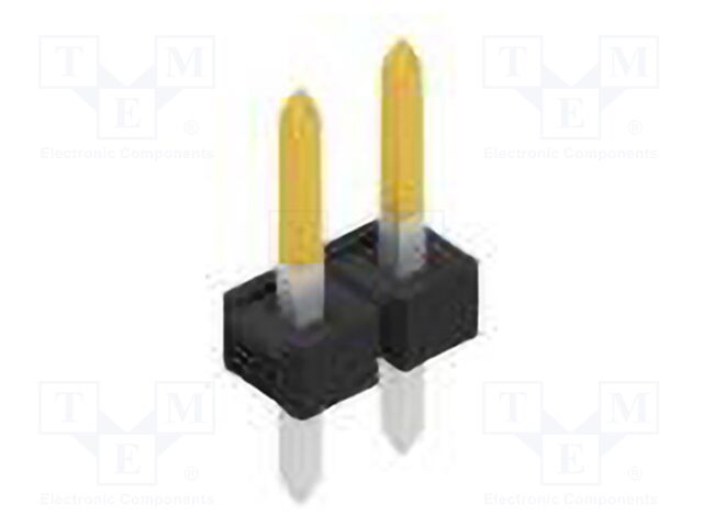 Connector: pin strips; pin header; male; PIN: 2; 2.54mm; THT; 1x2