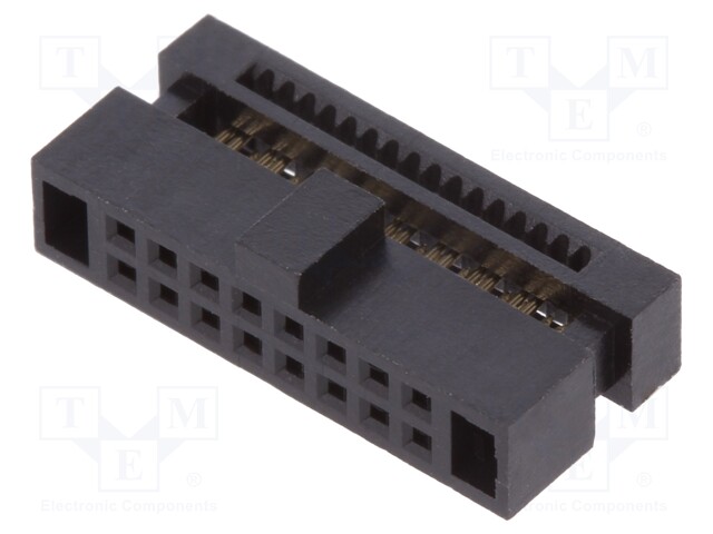 Plug; pin strips; Minitek127; female; PIN: 16; straight; 1.27mm; IDC