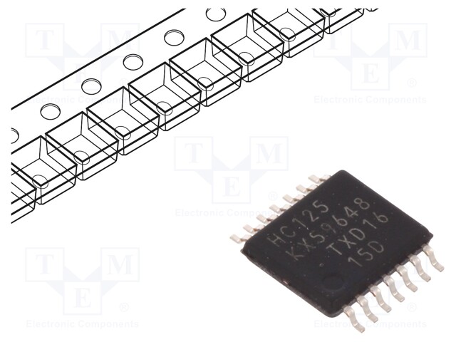 IC: digital; 3-state,buffer,line driver; Channels: 4; SMD; TSSOP14