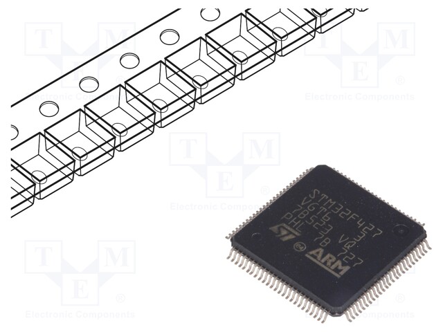 ARM microcontroller; Flash: 1MB; 180MHz; SRAM: 256kB; LQFP100