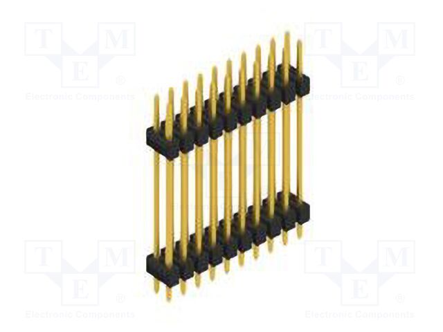 Connector: pin strips; pin header; male; PIN: 20; 2.54mm; THT; 2x10