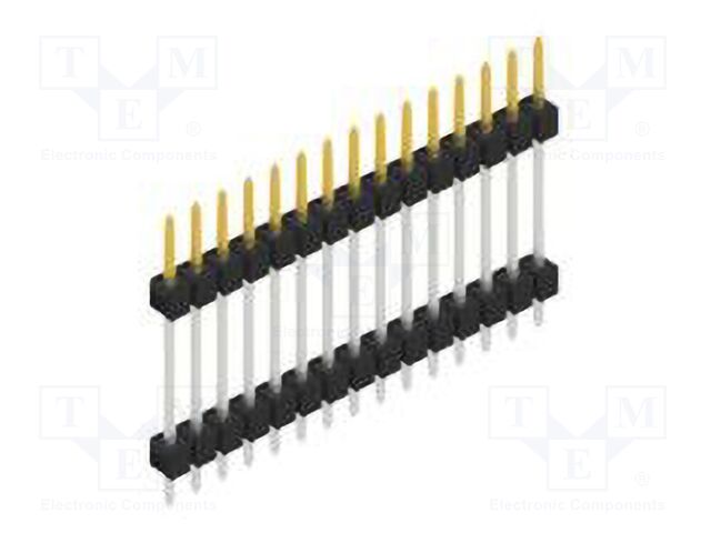 Connector: pin strips; pin header; male; PIN: 15; 2.54mm; THT; 1x15