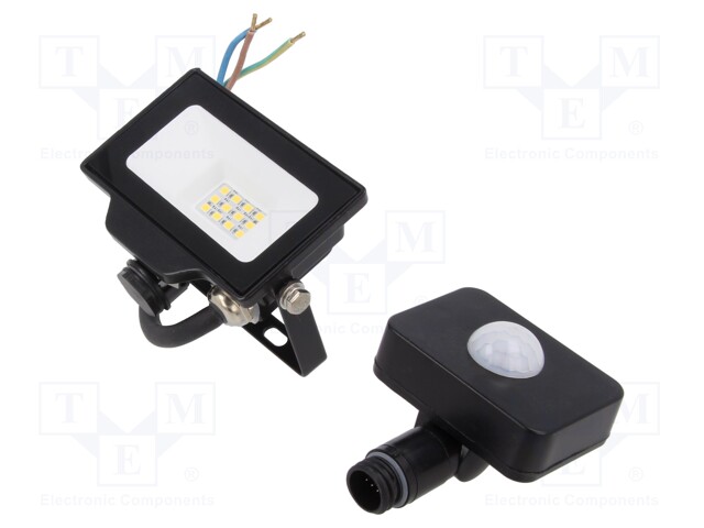 Lamp: LED flood light; 230VAC; 10W; 4000K; CRImin: 80; 1000lm