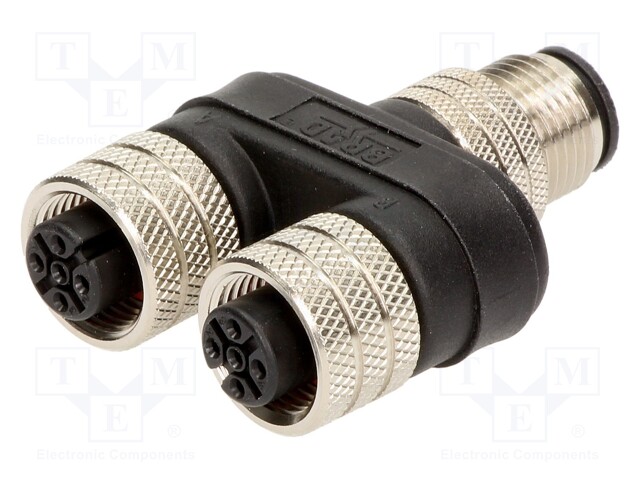 T adapter; M12 male,M12 female x2; A code-DeviceNet / CANopen