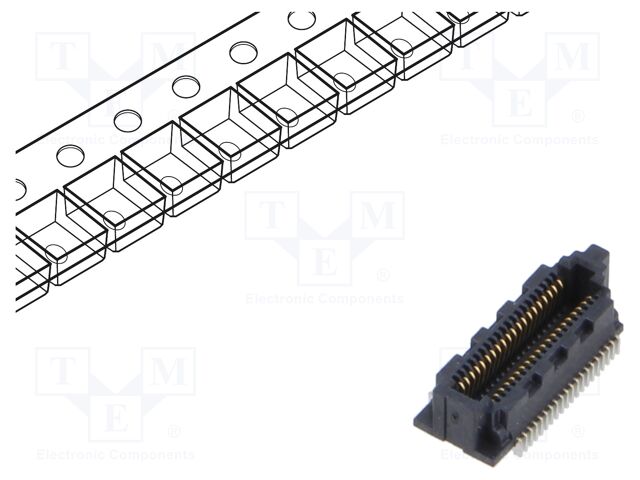 Connector: PCB to PCB; female; PIN: 20; 0.4mm; SS4; gold-plated; SMT