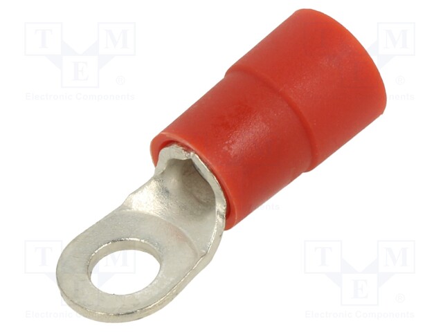 Tip: ring; M5; Ø: 5.3mm; 10mm2; crimped; for cable; insulated; tinned