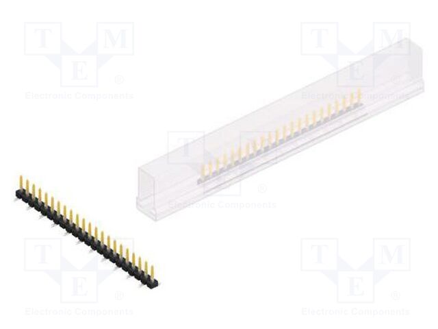 Connector: pin strips; pin header; male; PIN: 22; 2.54mm; SMT; 1x22