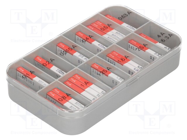 Kit contents: fuses; fuse; 5x20mm; Range of val: 100mA÷6,3A