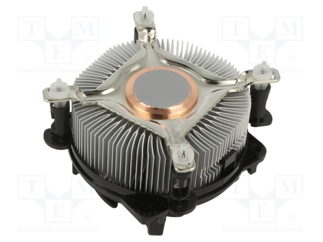 Heatsink: extruded; 12VDC; aluminium,copper; 69.5m3/h; H: 62.4mm