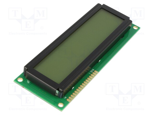 Display: LCD; alphanumeric; STN Positive; 16x2; 122x44x14.5mm; LED