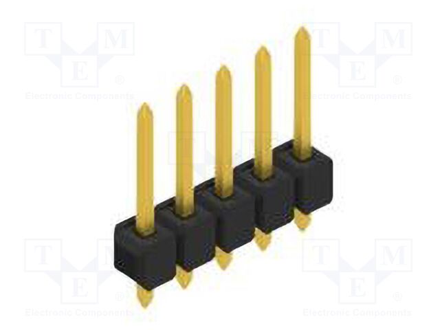 Connector: pin strips; pin header; male; PIN: 5; 2.54mm; THT; 1x5