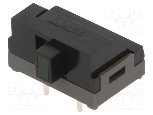 Switch: slide; Pos: 2; DPDT; 0.1A/30VDC; ON-ON; Mounting: THT