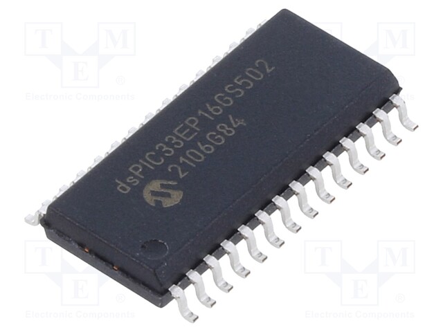 DsPIC microcontroller; SRAM: 2kB; Memory: 16kB; SO28; Family: DSPIC