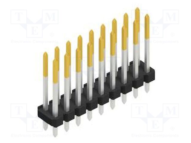 Connector: pin strips; pin header; male; PIN: 18; 2.54mm; THT; 2x9