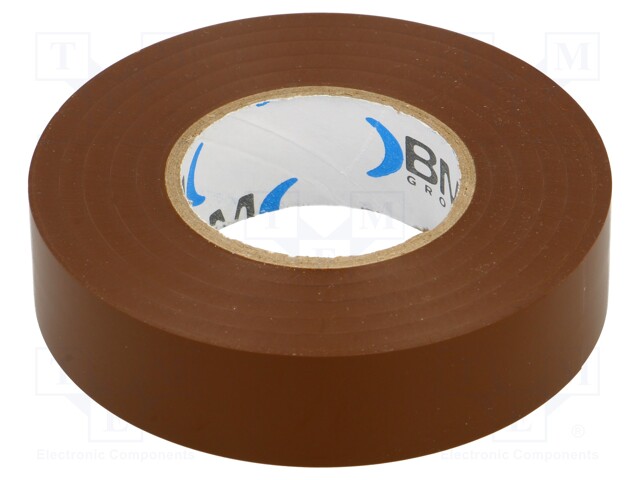 Tape: electrical insulating; W: 19mm; L: 25m; Thk: 0.15mm; brown