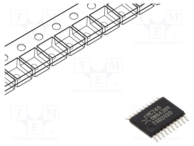 IC: digital; 8bit,buffer,inverting,line driver; Ch: 8; CMOS; SMD