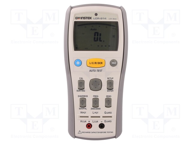 LCR meter; LCD; 0,001Ω÷200MΩ; 0,001p÷20mF; 0,001u÷20kH; 630g