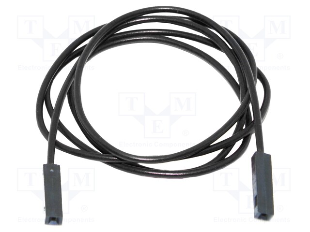 Test lead; 3A; square pin receptacle,both sides; Urated: 300V