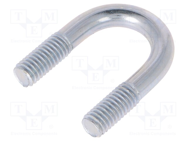 U-bolt; B; steel; zinc; Thread len: 13mm; Int.width: 14mm; H: 32mm