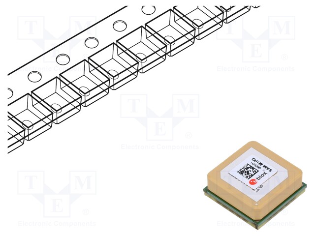 Module: GPS/GLONASS/BEIDOU/GALILEO/QZSS; NMEA,UBX; -165dBm; SMD