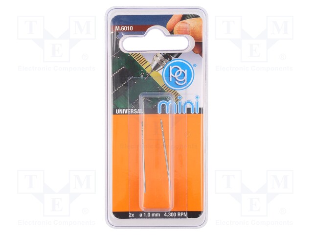 Drill bit; for metal; Ø: 1mm; 2pcs.