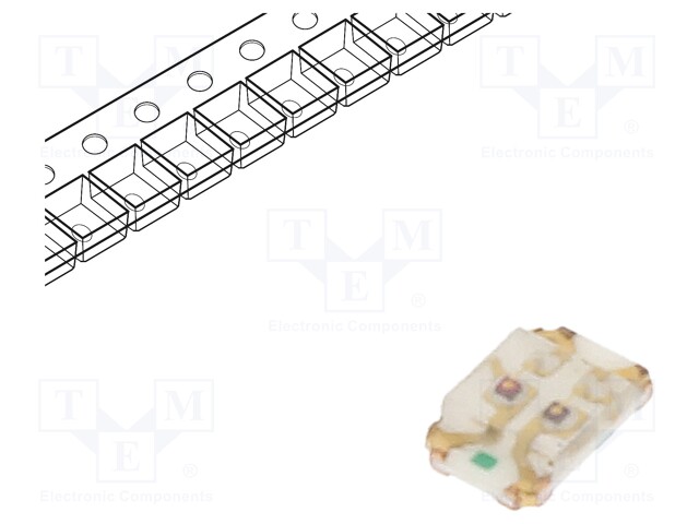 LED; SMD; 0805; red/green; 2x1.25x0.45mm; 120°; 20mA; λd red: 630nm