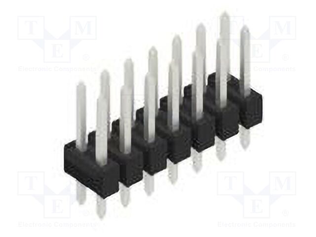 Connector: pin strips; pin header; male; PIN: 14; 2.54mm; THT; 2x7