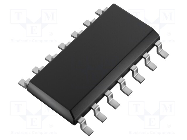 IC: digital; 3-state,buffer; Ch: 4; IN: 2; CMOS,TTL; SMD; SOIC14; HCT