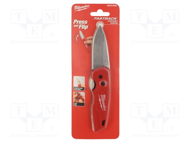 Knife; general purpose; locked blade,folding; 197mm
