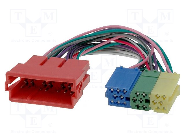 Adapter; ISO mini plug,ISO mini socket 20pin; Audi,VW