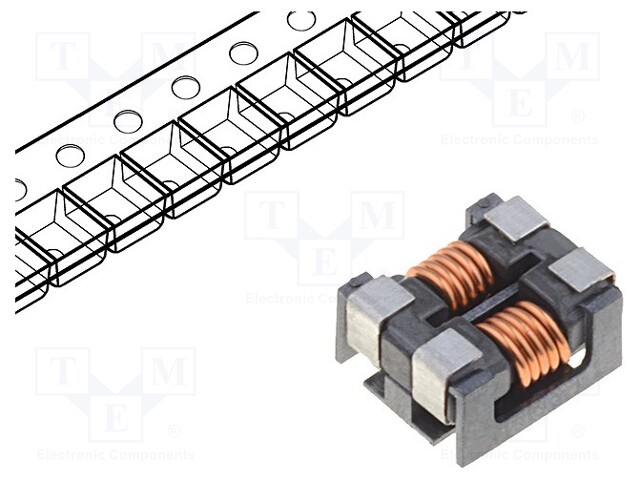 Filter: anti-interference; SMD; 5A; 80VDC; Rcoil: 10mΩ; 4.5x7x9mm