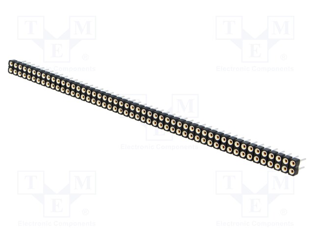 Socket; pin strips; female; PIN: 100; turned contacts; straight
