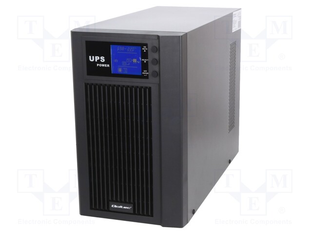 Power supply: UPS; 425x190x325mm; 2.4kW; 3kVA; 25.6g; 7Ah; 45÷55Hz