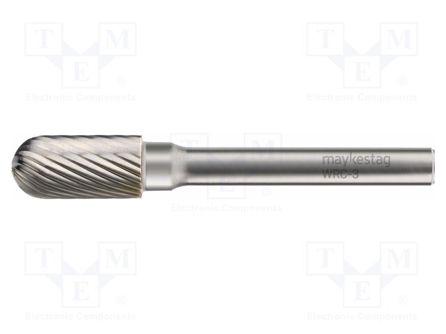 Rotary burr; Ø: 6mm; L: 150mm; metal; Working part len: 16mm
