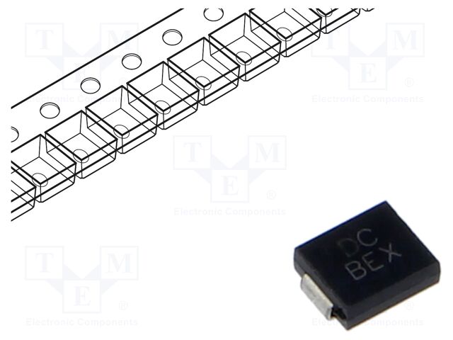 Diode: TVS; 1.5kW; 24.4V; 42.2A; bidirectional; SMC; reel,tape