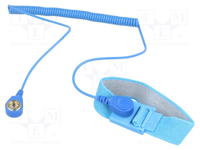 Wristband; ESD; Features: antialergic; 1MΩ; Male press stud: 10mm