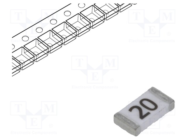 Fuse: fuse; 20A; 24VDC; SMD; ceramic; Case: SMD; CQ