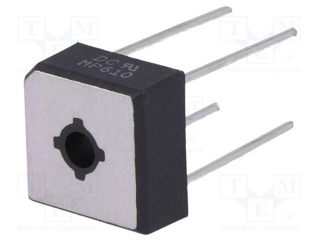 Single-phase bridge rectifier; Urmax: 1000V; If: 6A; Ifsm: 175A